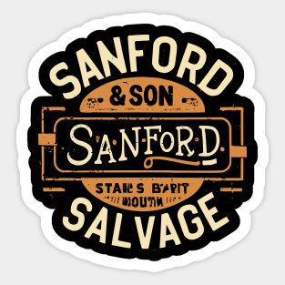 Sanford & Son Salvage Sign typography design Sticker
